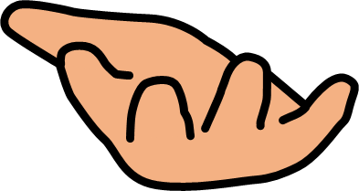 誘う手のシルエット画像